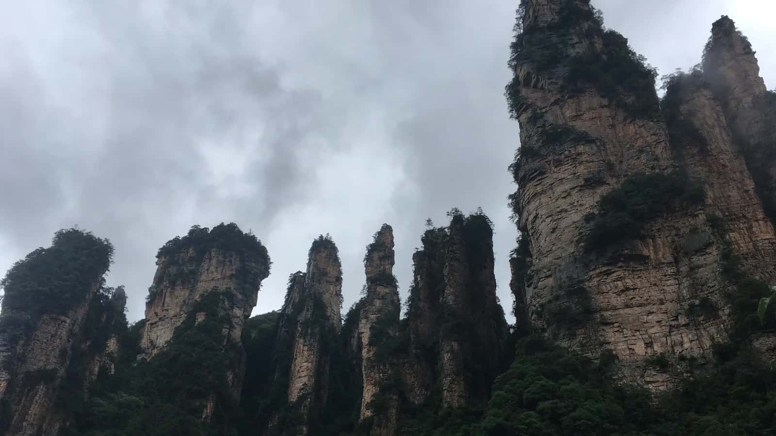 National Forest Park pillars on day one of a 2-day Zhangjiajie tour.