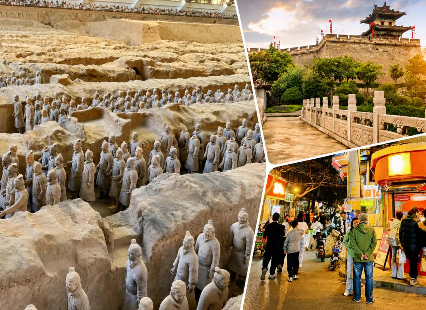 Terracotta Warriors with Xi'an City Wall and Muslim Quarter on a full-day private tour.