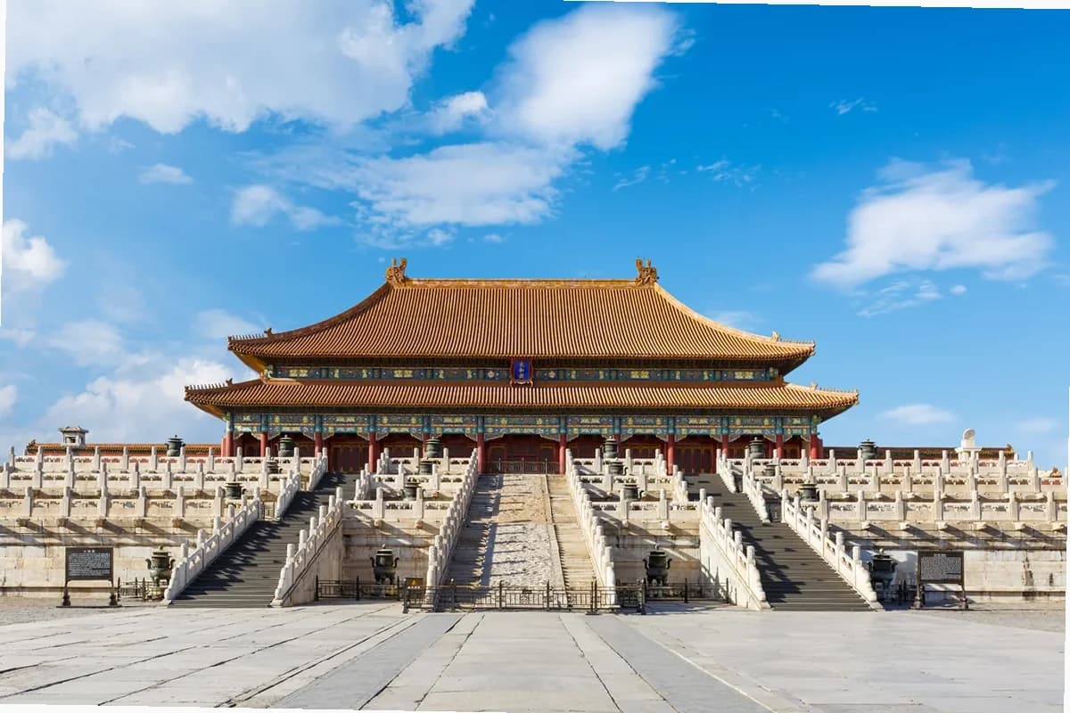 Beijing city sights or Forbidden City.