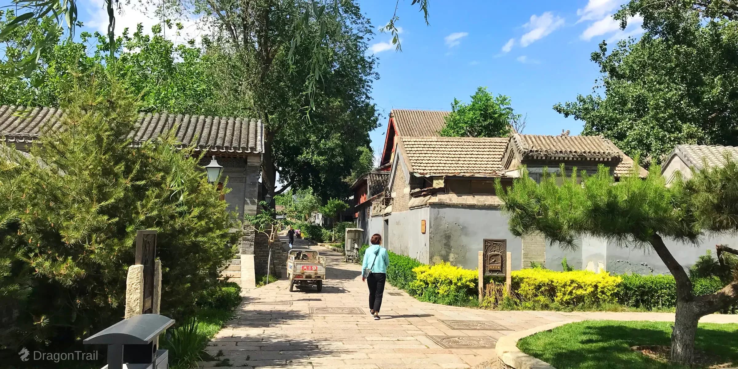 Beijing hutong neighbourhood with courtyard-house streetscape