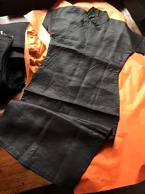 1930s Chinese qipao made from black silk gauze