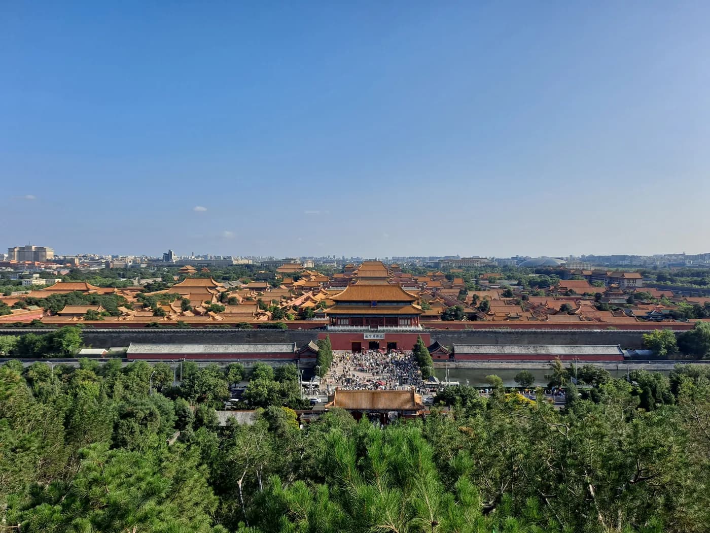 View of the Forbidden City from Jingshan Park in Beijing