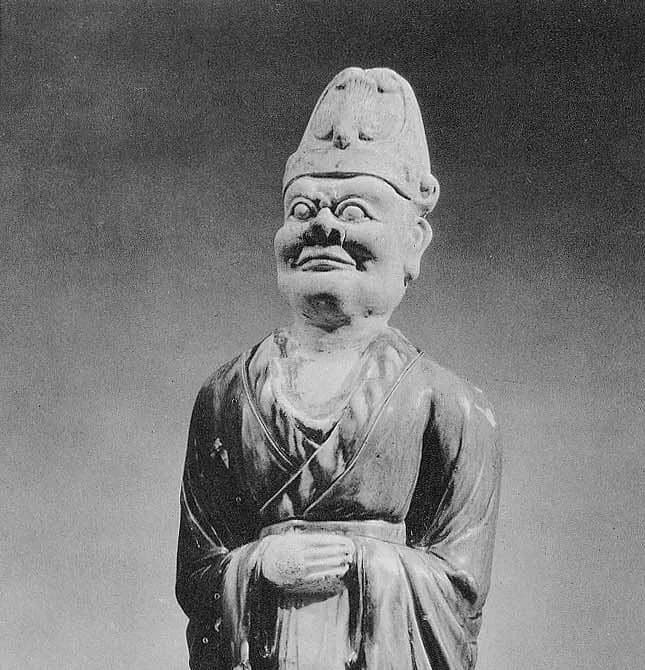 Detail of Tang court dress showing robe layers and official headwear