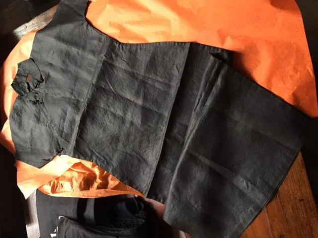 1930s Chinese qipao in black silk gauze