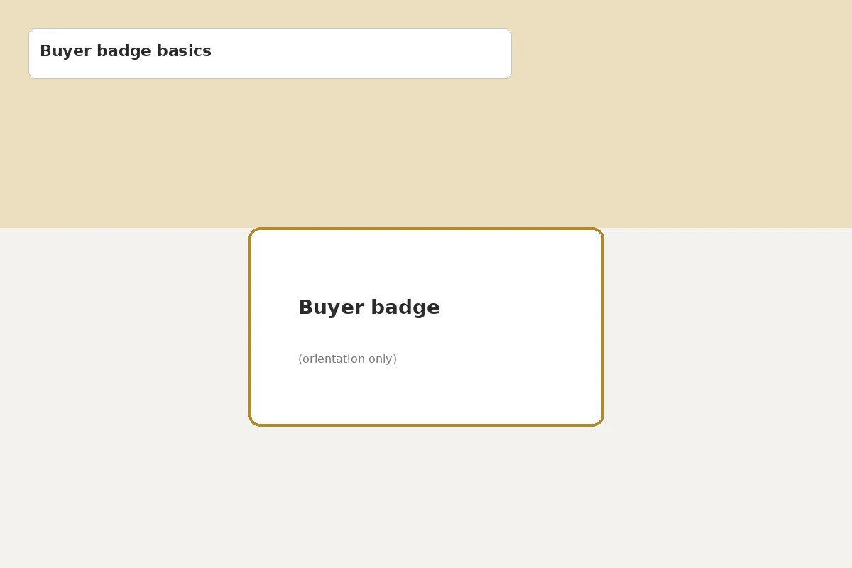 Buyer badge basics