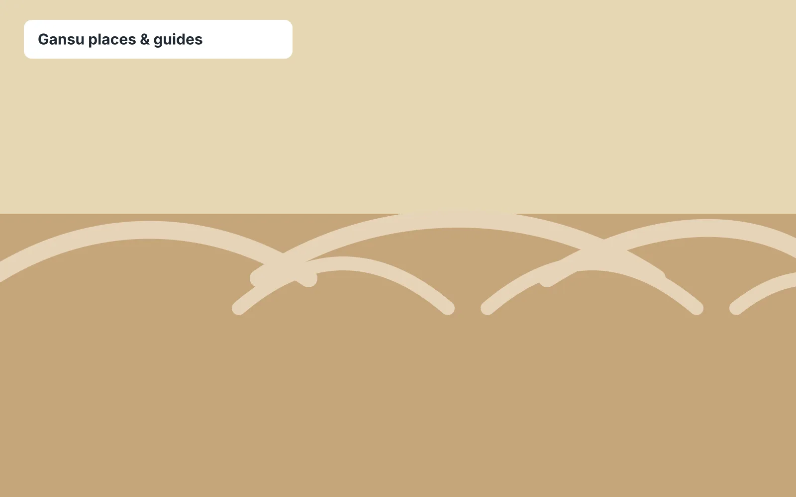Dune-arch motif for Gansu place planning
