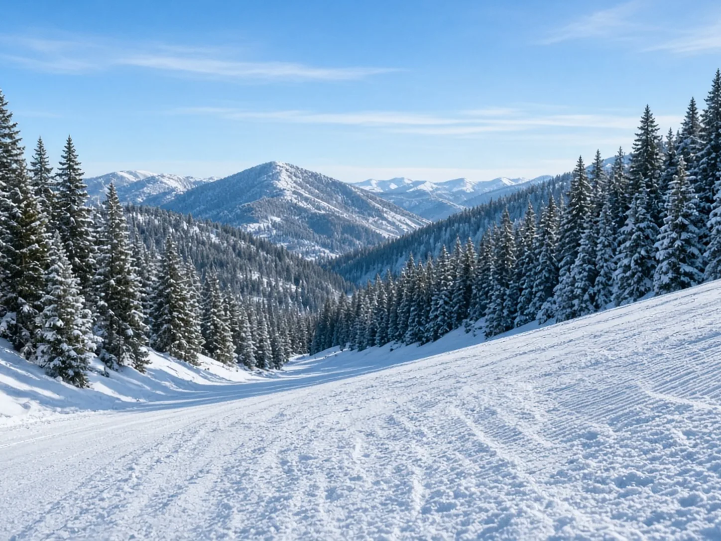 Yabuli ski slopes in winter