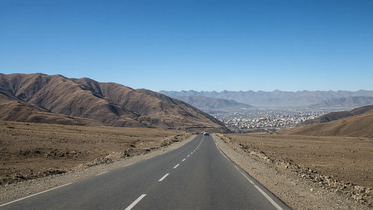 Potala Palace and Lhasa valley