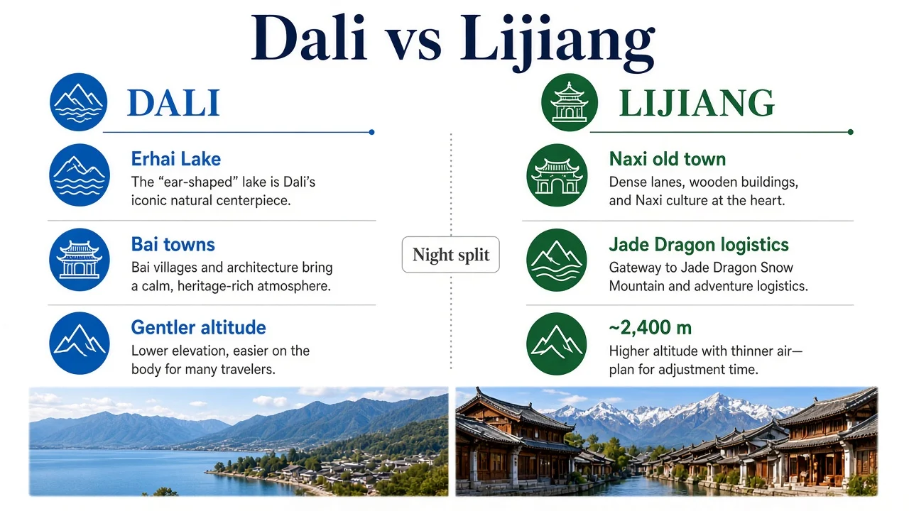 Dali and Lijiang compared