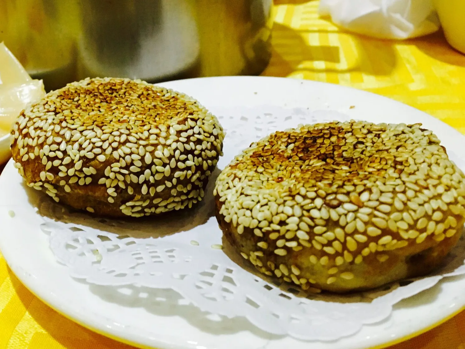 Beijing sesame shaobing traditionally served with mutton hotpot