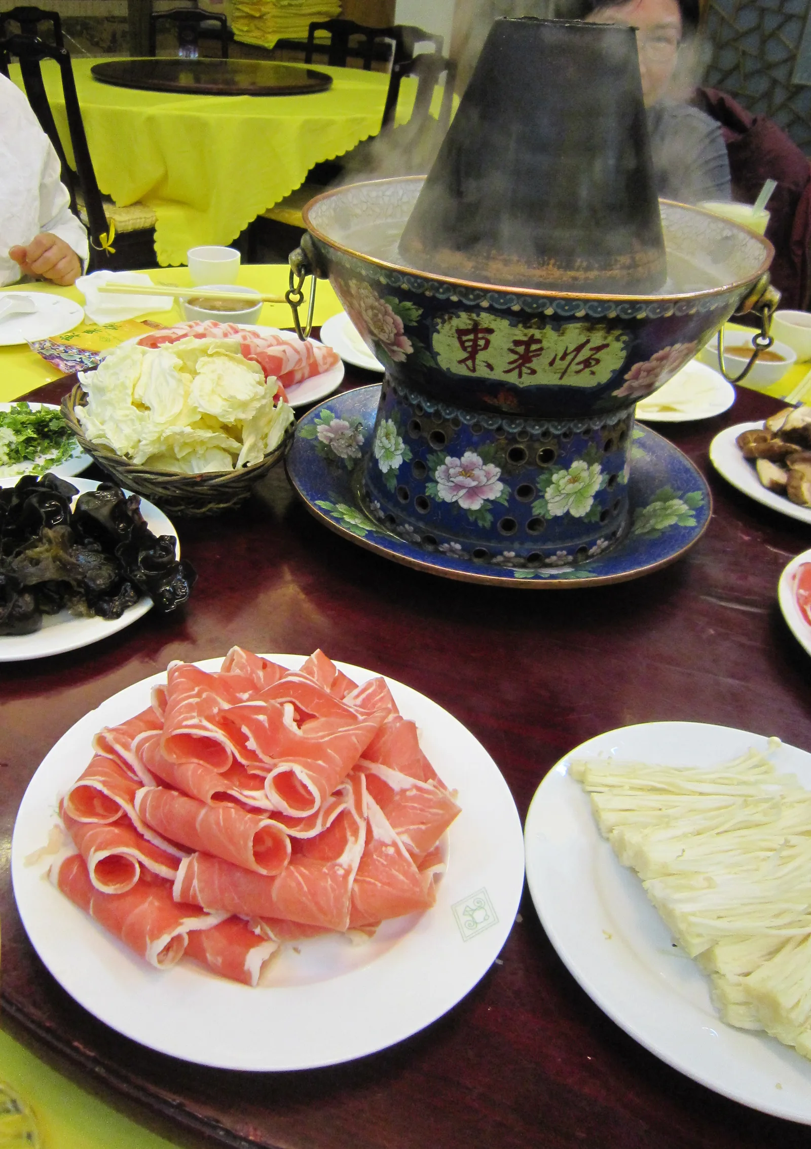Instant-boiled mutton at Donglaishun in Wangfujing Beijing