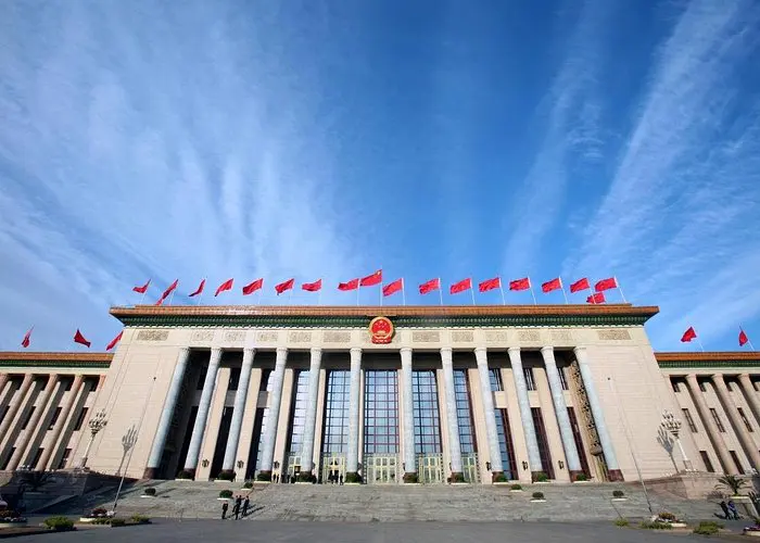 Great Hall of the People beside Tiananmen Square in Beijing