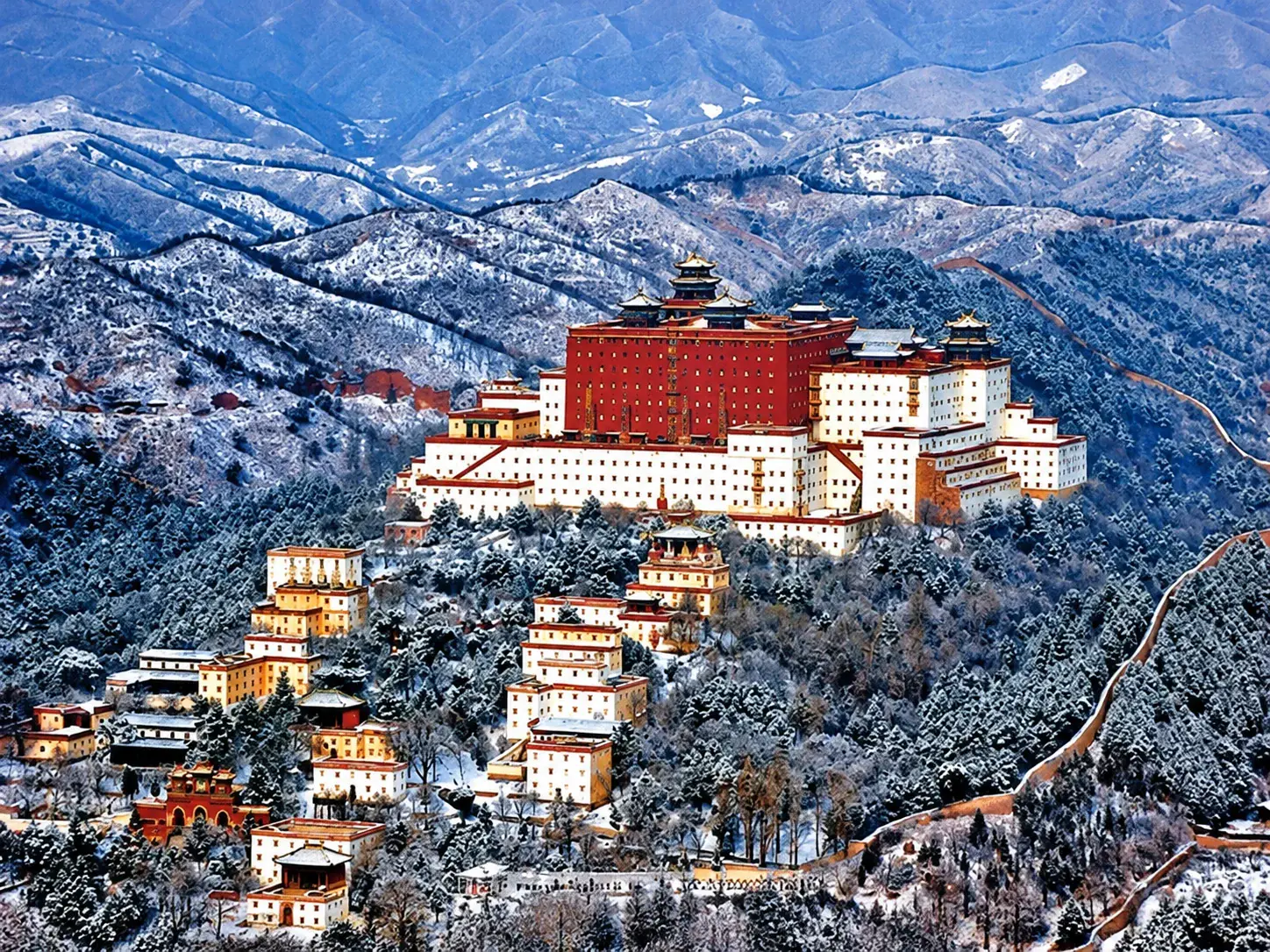 Putuo Zongcheng Temple after snow in Chengde