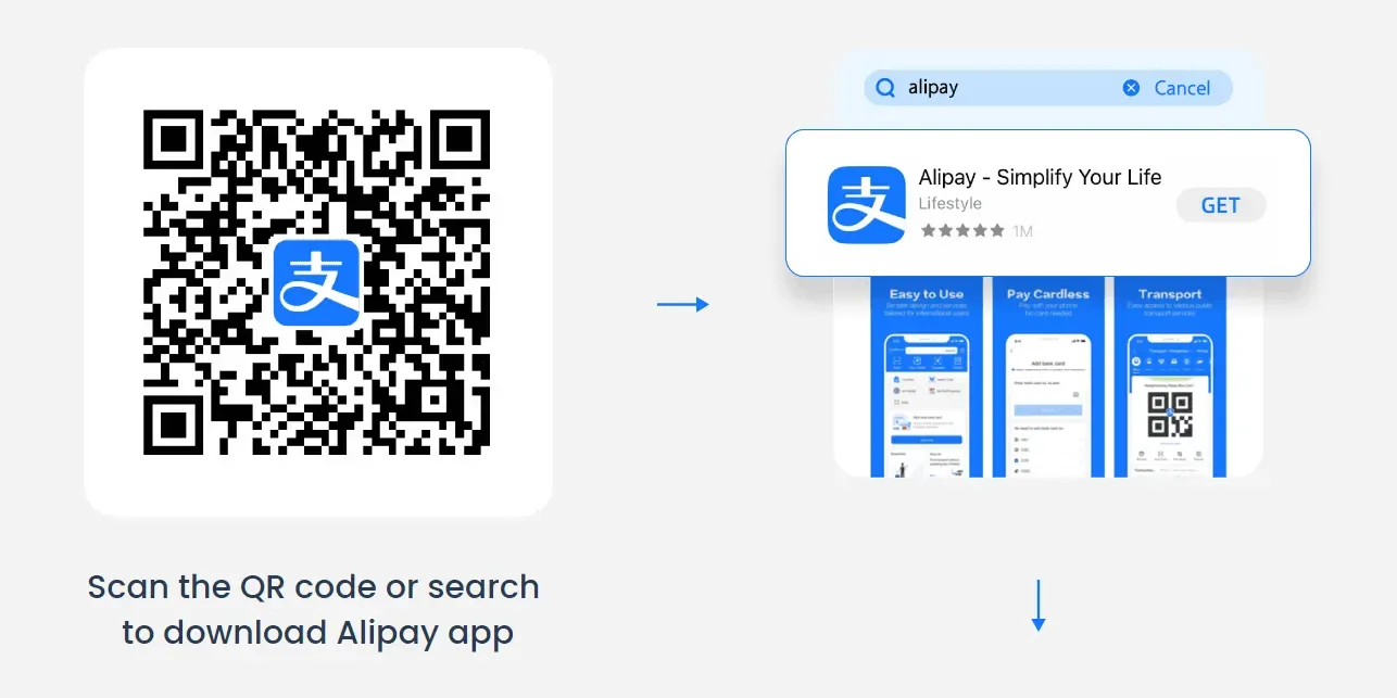 Alipay registration screen for an international phone number
