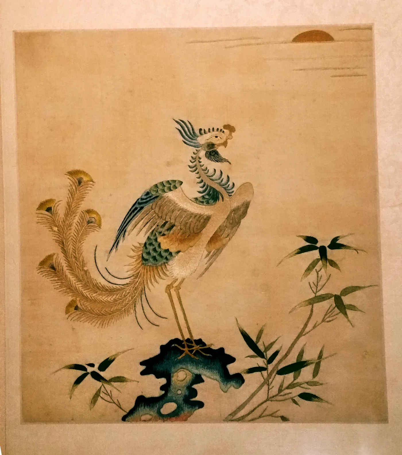 Phoenix embroidery displayed at Nanjing Museum