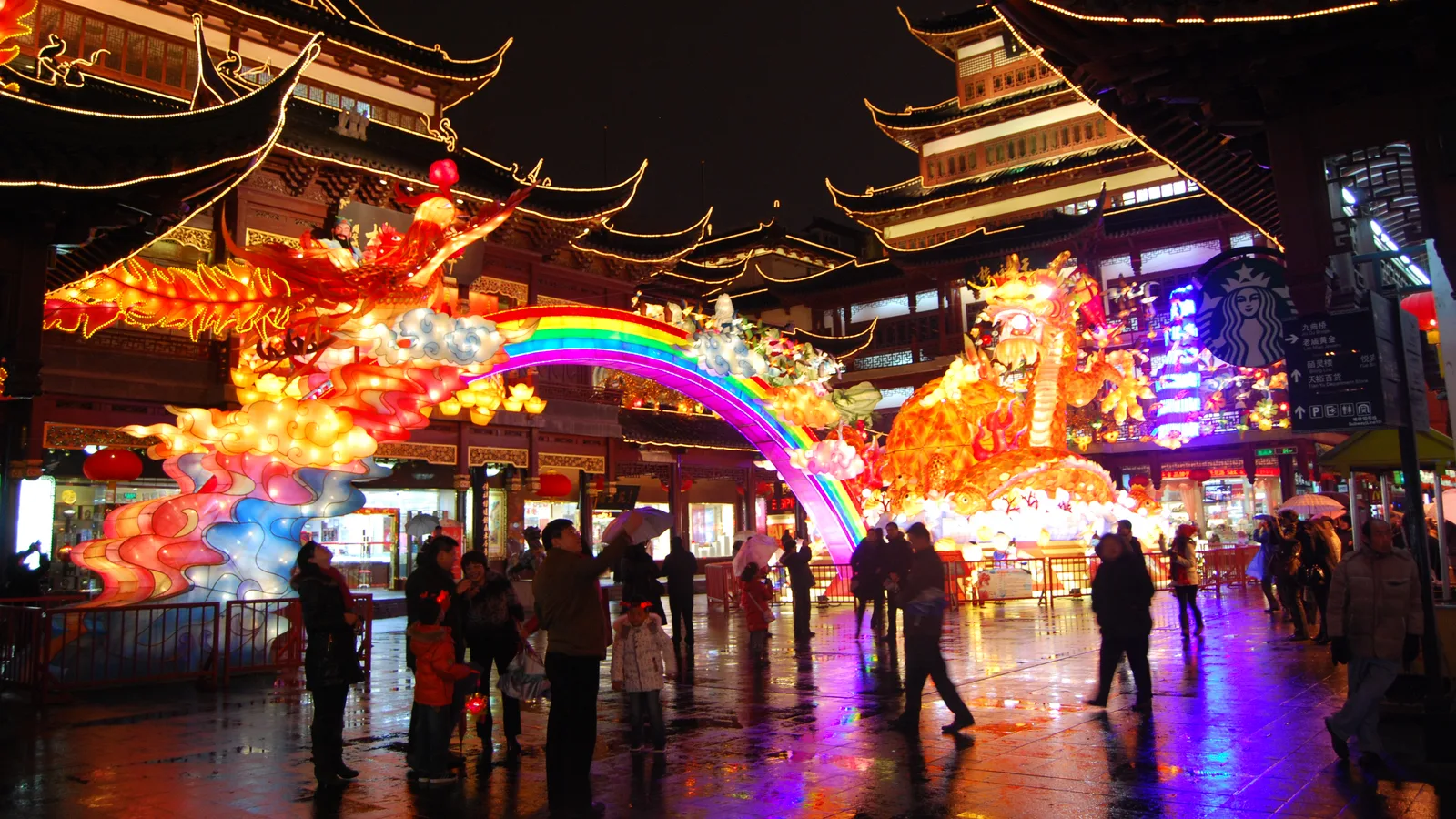 Lantern Festival display at Yuyuan Garden in Shanghai