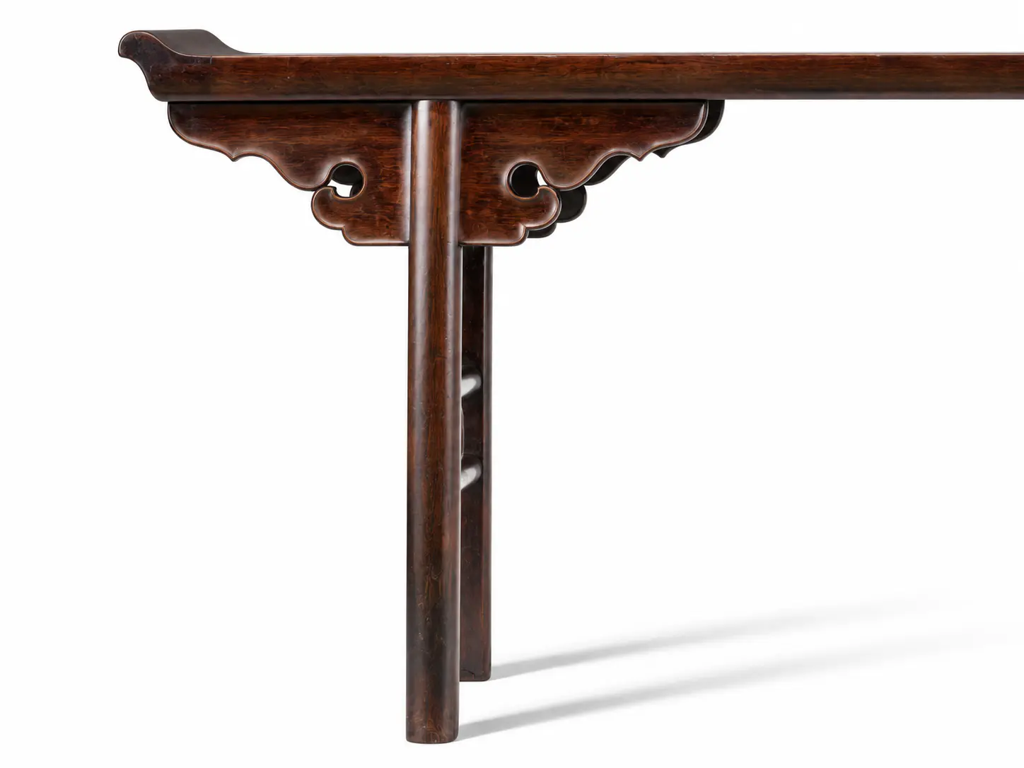 Detail of leg and apron junction on a Ming dynasty recessed-leg side table