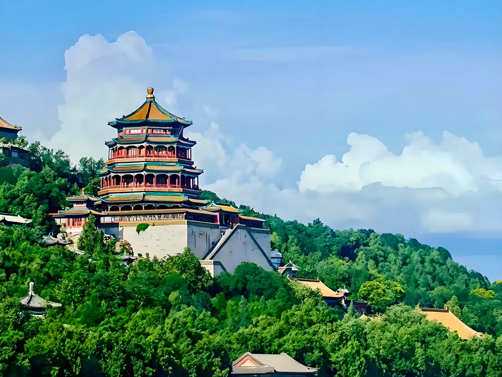 Palacio de Verano, Colina de la Longevidad y Lago Kunming — paisaje de jardín chino