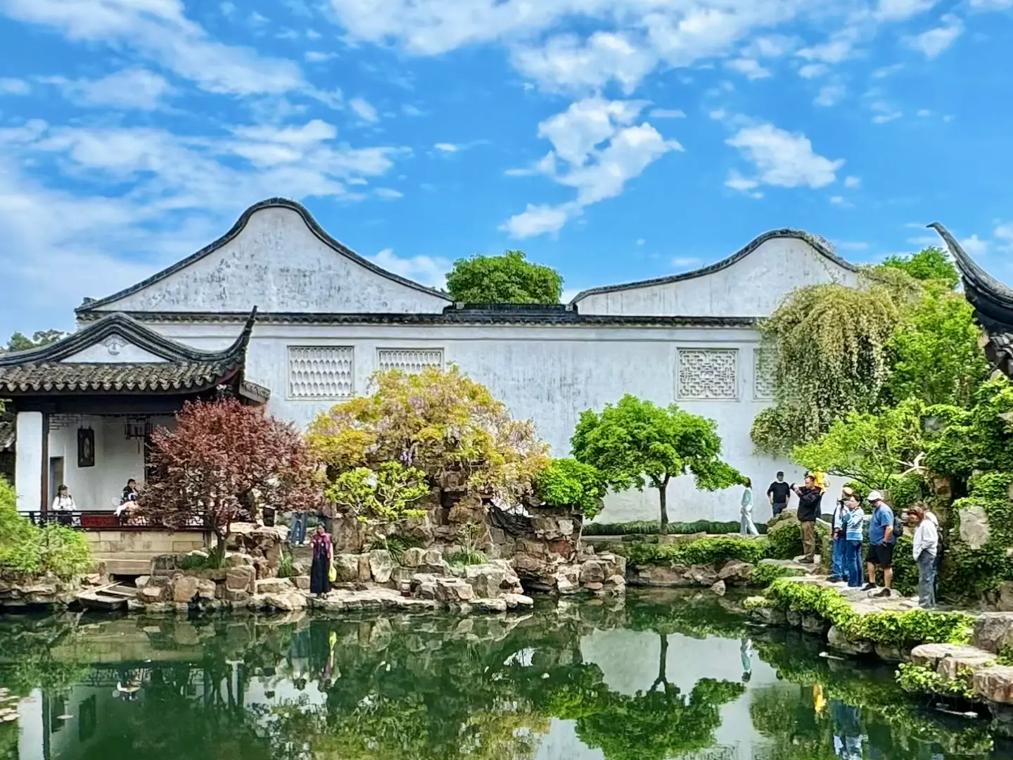 Mapa que muestra las tradiciones de jardines chinos del norte, Jiangnan, Lingnan y Sichuan