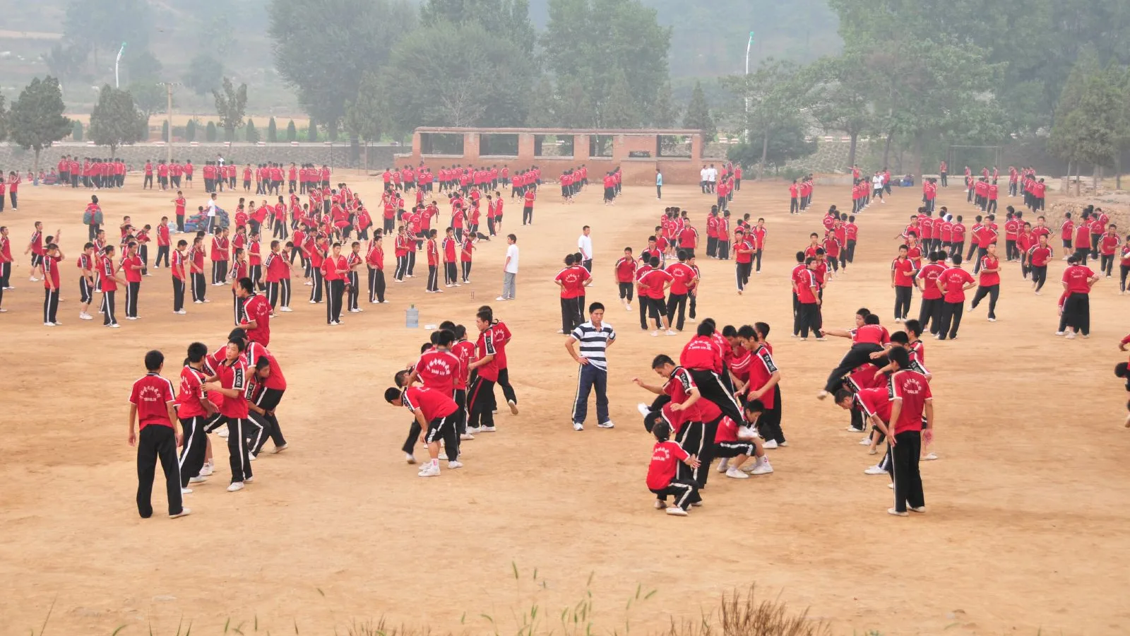 Wushu practice at a school near Songshan Shaolin Temple