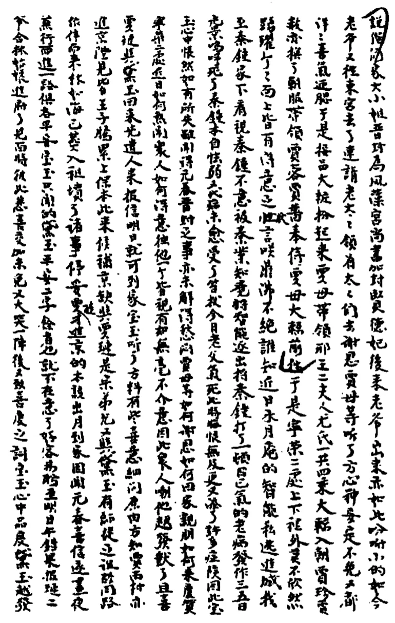 Dream of the Red Chamber manuscript/version page