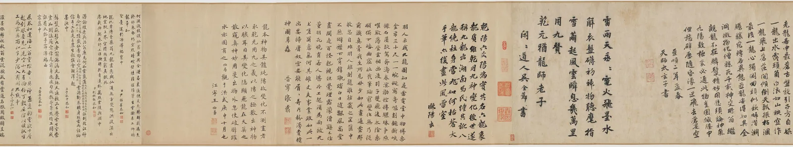 Detail from Chen Rong's 1244 Nine Dragons handscroll