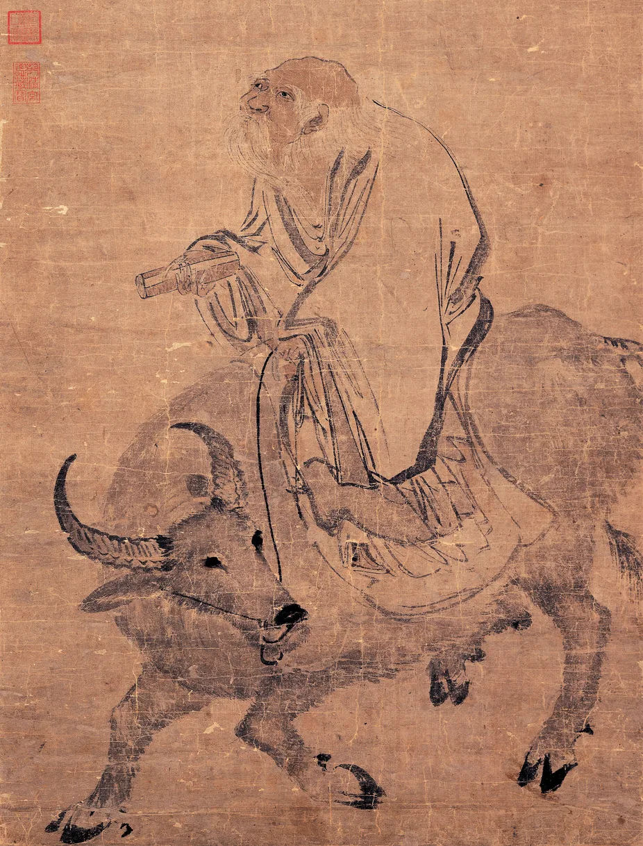Laozi riding an ox (Zhang Lu tradition)