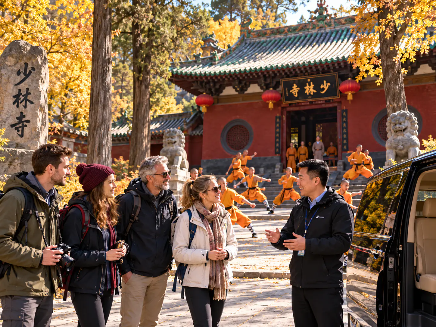Shaolin Temple complex in the Songshan hills near Dengfeng.