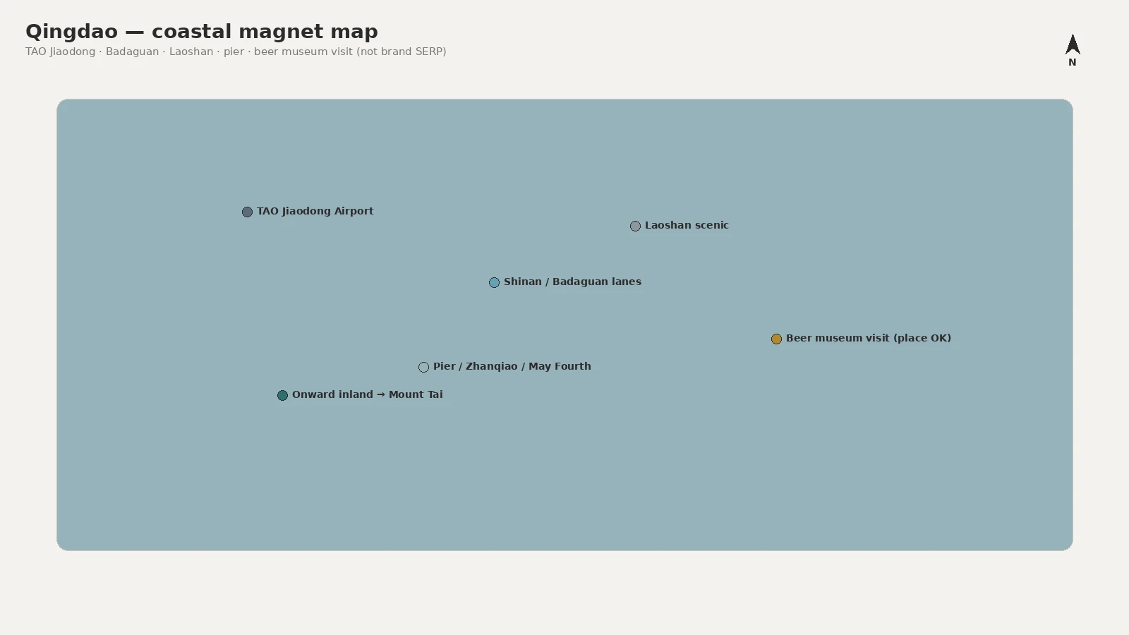 Qingdao coastal map