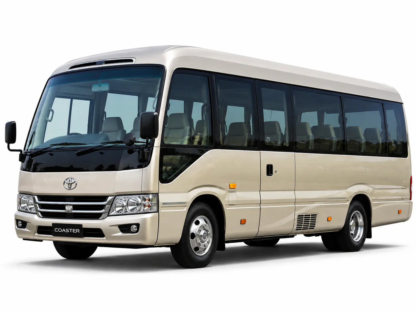 Toyota Coaster minibus for private driver service