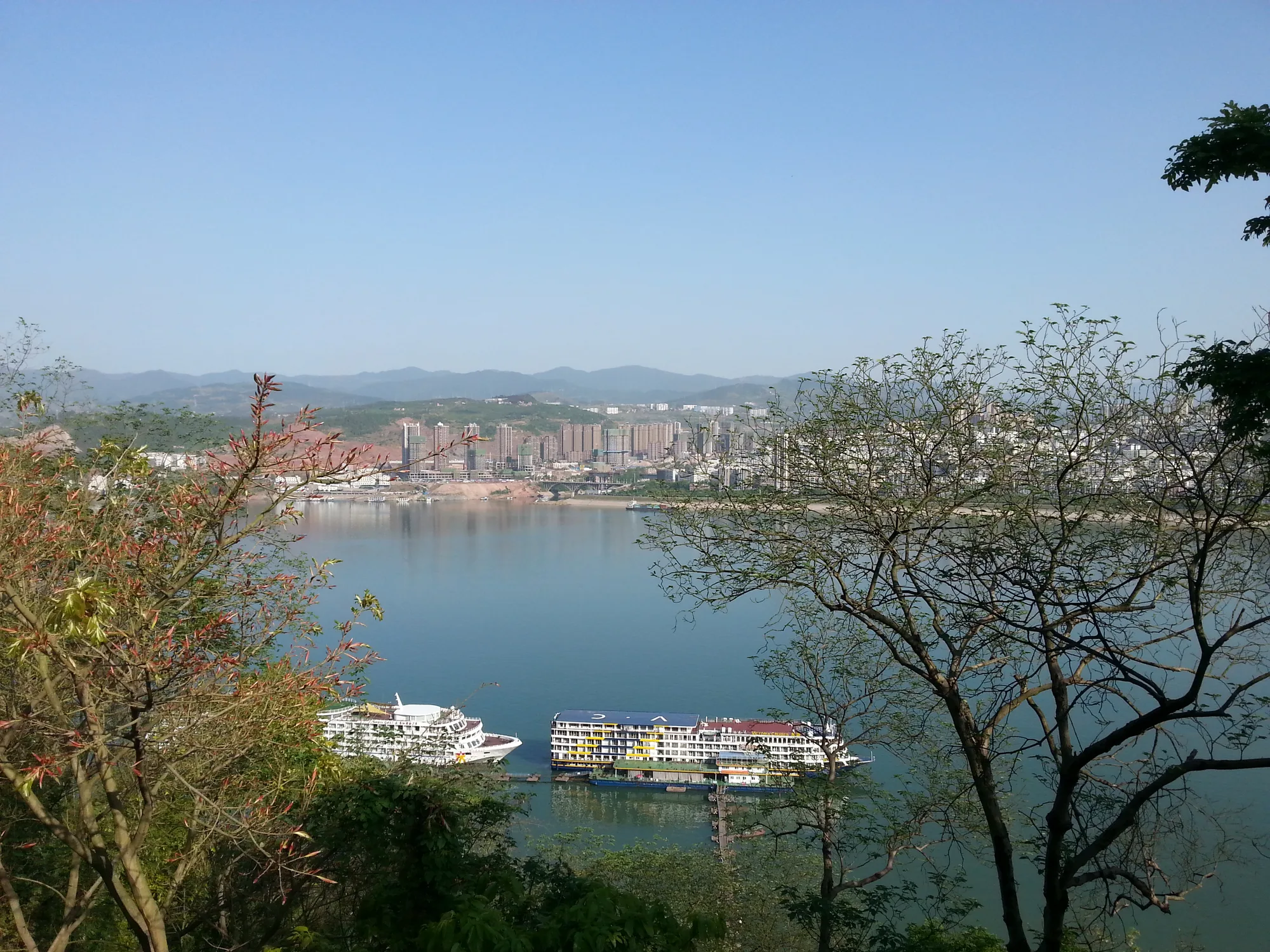 Yangtze River viewed from Fengdu Ghost City hillside